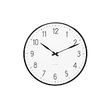 ARNE JACOBSEN 29cm 掛け時計 北欧デザイン (秒針のない静音設計) STATION 43643 ホワイト