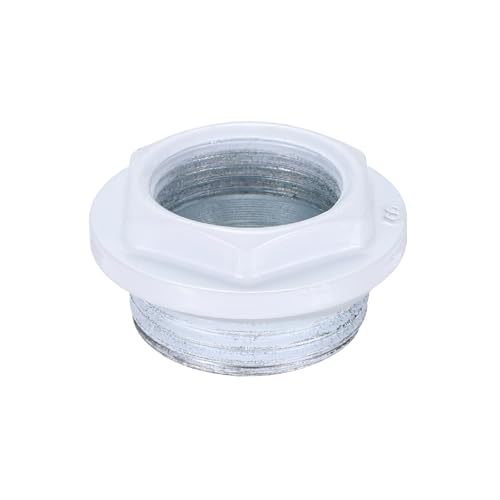 PATIKIL Reducción para radiador, Roscado izquierdo BSP 1' x Tapón de ventilación manual BSP 3/4', Tapones de hierro fundido para radiador, Blanco