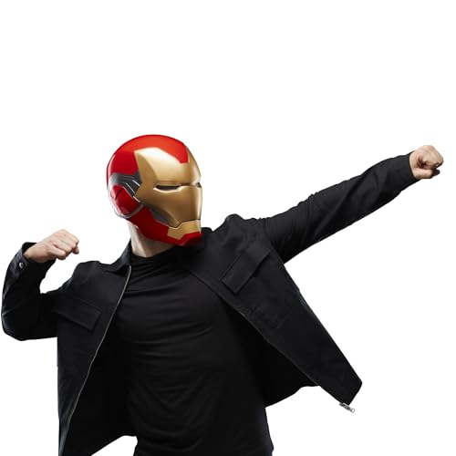 Marvel Legends Series Iron Man Premium Electronic Helmet with Light FX, Avengers: Endgame Adult Collectible Roleplay Gear