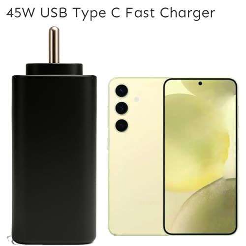 Image of 45W Super Fast Charger USB Type C Port Adapter Compatible with Samsung Galaxy S25 /S24 /S23 /S22 /S21 /S20(Ultra /Plus /Fe),A56 /A55 /A35 /M56 /M35 /M16 /M05(S,M,F,Z,A)...All Series & Other Type-C Devices