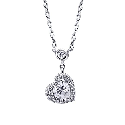 Collier Pendentif Femmes Or Blanc Bijou Tendance Or 18 Carats