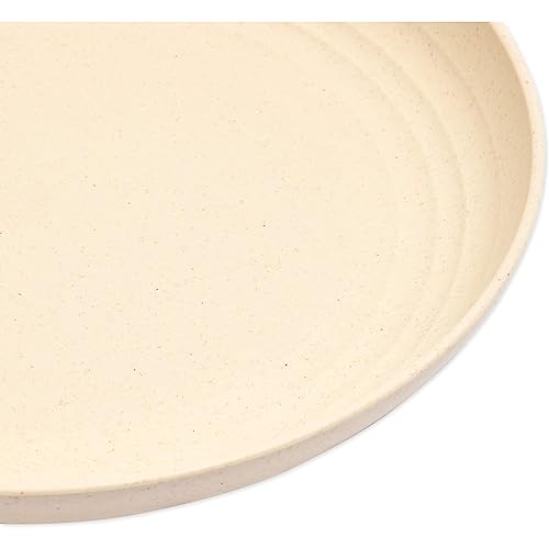 Juvale 6-Pack Wheat Straw Plates 8.75" Unbreakable Dishwasher & Microwave Safe Eco-Friendly Tableware, Beige #TOP5