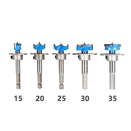 Set de 5 brocas para madera 15-35mm ajustables miniatura 2