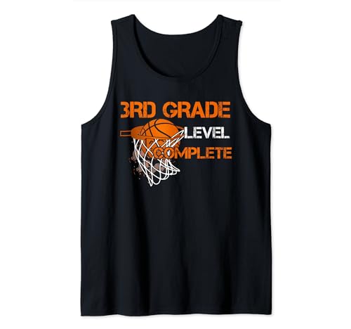 3rd Grade Level Complete Basketball Back To School Boys Tank Top