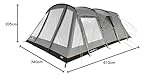 Hi-Gear Vanguard Nightfall 6 Tent for 6 People with Darkened Bedrooms, Living Area, 6 Man, Easy to Pitch, Sewn In Groundsheet, Spacious, Family Camping, Festivals, Weekend Trips, 6000mm HH, Grey - Image 10