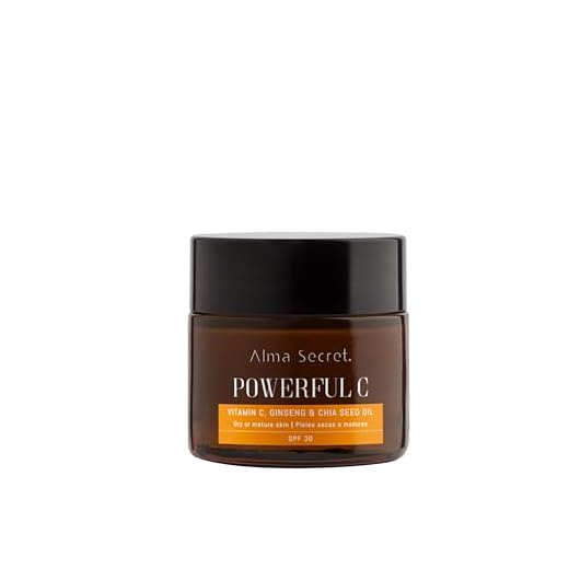 Alma Secret POWERFUL C Crema Iluminadora Antiedad con Vitamina C, Ginseng & Chía. SPF 30-50 ml