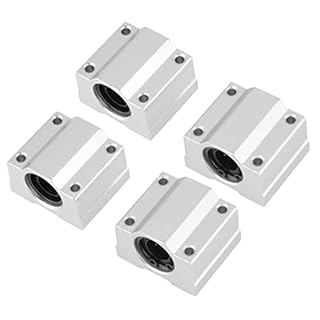 4Pcs 36x42x28mm SCS12UU Linear Ball Bearings, Aluminum Linear Motion Ball Bearing Slide Block