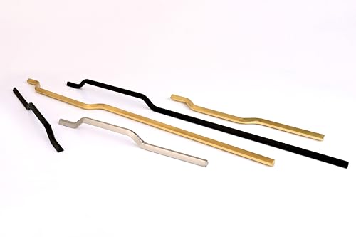 Image of Fancy 24 Inches Brushed Gold Finish Long Stainless Steel Cabinet Wardrobe Door Handles, Pull Handles for Wardrobe & Kitchen, Long Drawer Handles for Furniture (Pack of 3)