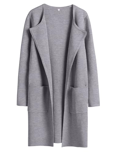 ANRABESS Womens Cardigan Sweater Open Front Knit Long Coatigan Dressy Casual Jacket Coat 2025 Fall Outfits Classy Clothes