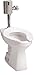 High Efficiency Commercial ADA Floor Mounted Flushometer Elongated Toilet Bowl Only Toilet Finish: Cotton