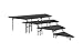 National Public Seating SPST48C & SP4832C-10 4-Tier Seated Riser Stage Pie Section44; Black Carpet - 48 in.