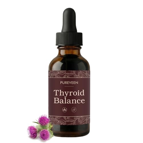 Pureveen Thyroid Balance for Women ThyroidSupport Drops Liquid Supplement withSelenium Zinc Milk Thistle Extract 60ML