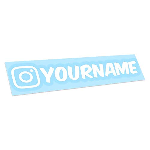 Pair Of 2 Custom Social Media Username Decals - Personalized Username Sticker - Social Media Car Window Vinyl Decal Sticker - Instagram - Facebook - Snapchat - Twitter - Youtube #TOP4