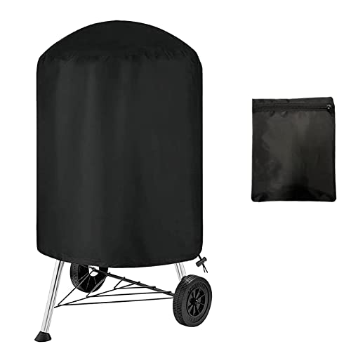 Lohofrnny Kugelgrill-Abdeckung, Grillabdeckung Kugelgrill, 210D Oxford Wasserdicht Reißfest UV-Beständiges Abdeckung Kugelgrill, BBQ Cover Schutzhülle Haube Grill Abdeckplane (62 × 105cm) Cover