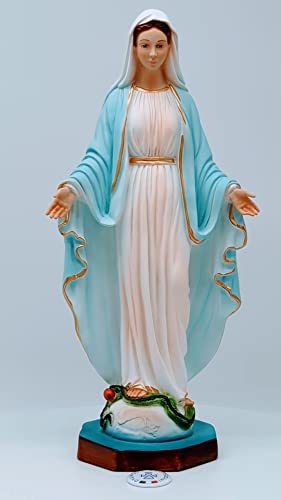 Estatua Virgen Inmaculada Concepción 40 cm con libro oraciones