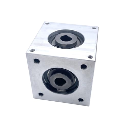 Gearbox 90 Degree Right Angle Reducer Commutator 1 to 1 Dual Output Shaft 1M 20T Spiral Bevel Gear Steering Gearbox Steering Direction(10mm Hole)