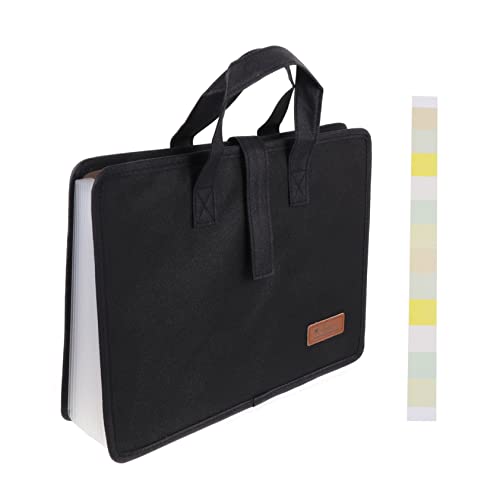 Generic �|�[�^�u���t�@�C���t�H���_�[ 13�|�P�b�g ? �h�L�������g�����ɕ֗� �I�t�B�X�◷�s�ɓK�����v���X�`�b�N�I�[�K�i�C�U�[ (33X24.5X16CM,�u���b�N)