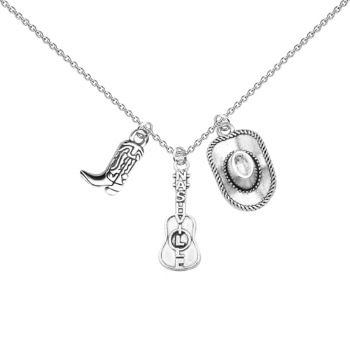 Country Music Jewelry Nashville Concert Trip Gift for Western Music Fans, S, Metal, No Gemstone