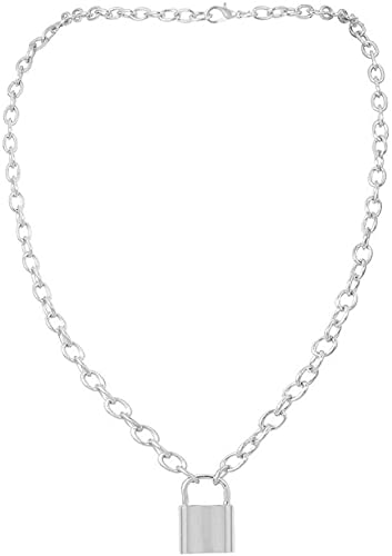 1pc collier pull femme à la mode avec pendentif cadenas pendentif collier à longue chaîne léger pour femmes, hommes, cadeau Design de mode
