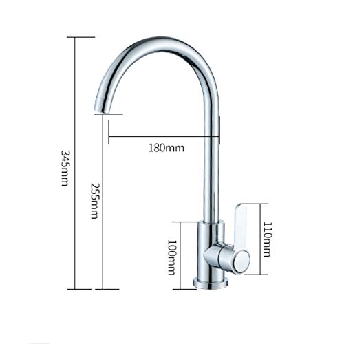 Robinet d'évier en acier inoxydable 304 avec finition électroplaquée - 7