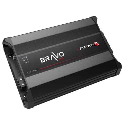 Stetsom Bravo BASS - Amplificador digital de 5 K, mono, 1 ohmio, EQ clase D, subwoofer HD, 5000 W, RMS BASS Booster