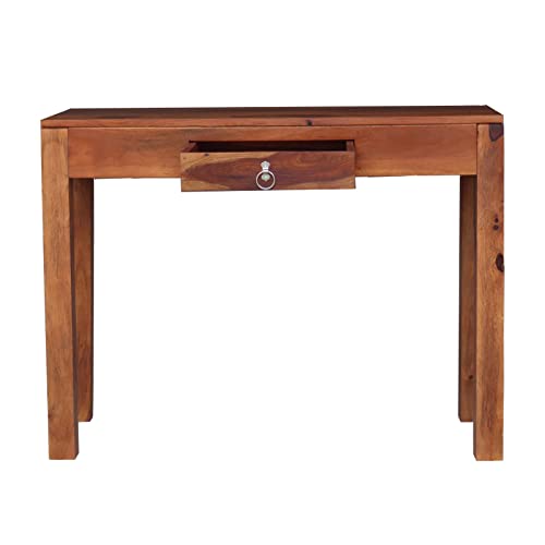 Image of Solid Sheesham Wood Study Table for Adults | Computer Table for Home | Wooden Writing Desk | Office Table for Office Work | Work from Home Table with 2 Drawers (12)