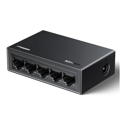 UGREEN LAN Switch 5-Port Netzwerk Switch Gigabit Switch automatische Geschwindigkeit von 10/100/1000Mbps, Duplexanpassung, Plug-und-Play, Ethernet Switch für TV/Laptop/Switch/Router/Monitor