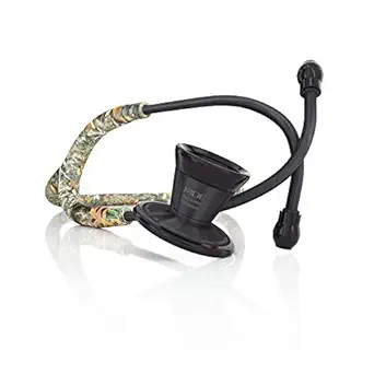 MDF ProCardial Core Lightweight Titanium Dual Head Stethoscope - with Titanium Chestpiece and Headset - Limited Edition MPrints - Camo/Blackout (MDF797T-RTEBO)