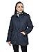WenVen Women's Winter Parka Coat Utility Military Style Hooded Jacket (Navy, L)