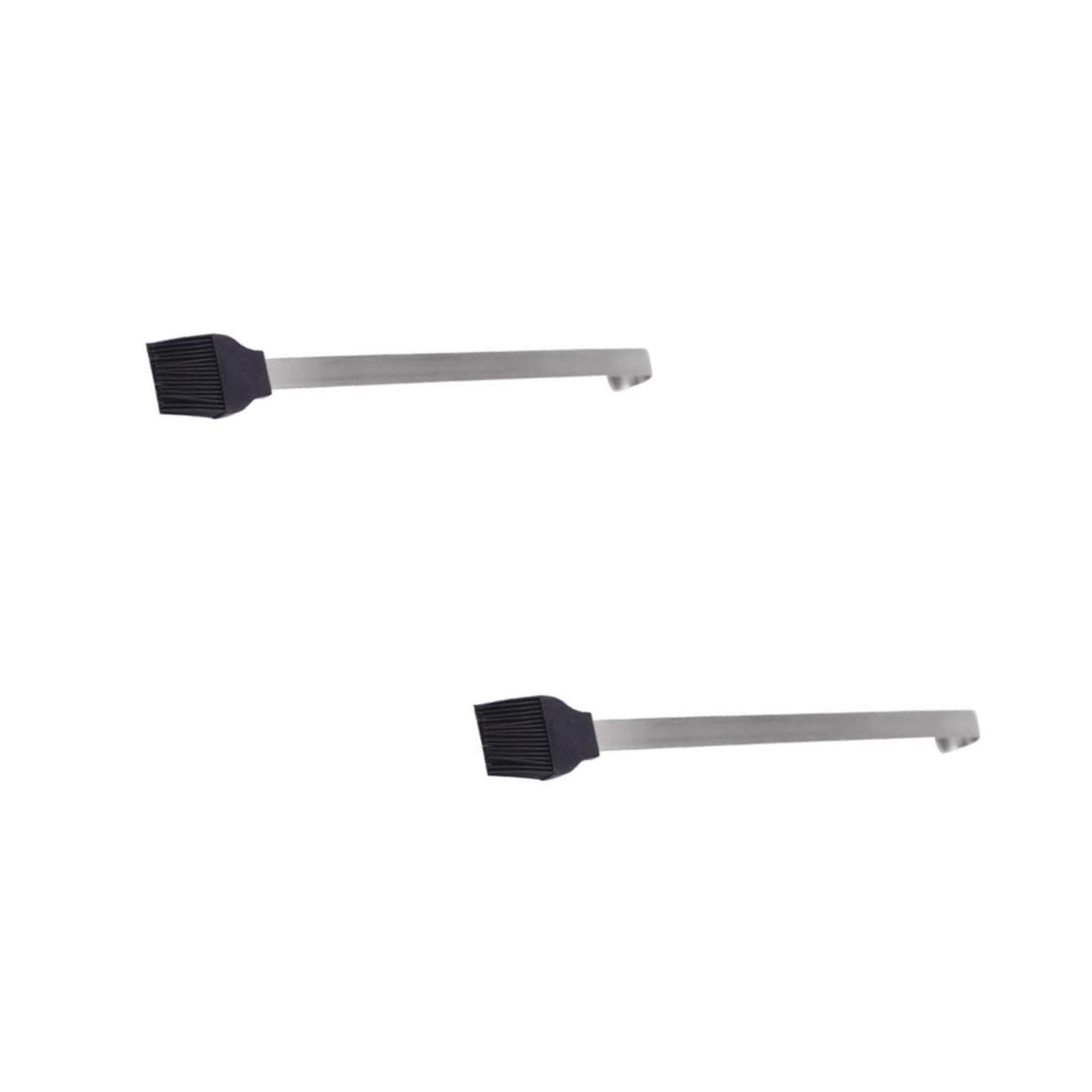 POPETPOP 2pcs Portable Silicone Basting Brush Pastry Brush with Handle for Bbq Baking and Cooking Easy to Clean Design Non-stick
