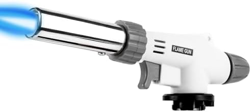 【最新強化版】トーチバーナー ガスバーナー パワートーチ 逆さ使用可能 料理用 ガストーチ 900℃～1300℃ 火力調節 耐熱 炎と温度調整可能 炙り調理 BBQ/料理/お菓子作り 炭火起こし 溶接 キャンプ アウトドア用品 [並行輸入品]