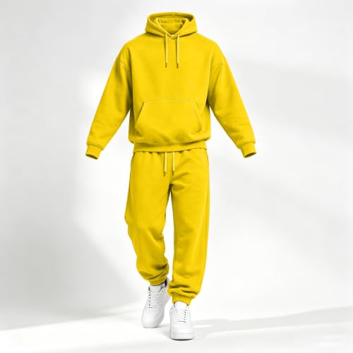 Sweat Suits Men Oversized Jogging Suits Fall Training 2 Piece Outfits - image 4