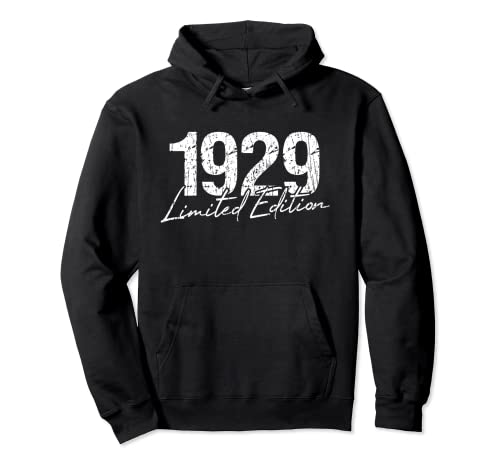 Cumpleaños 1929 Edición limitada Regalo Usado Grunge Vintage Sudadera con Capucha