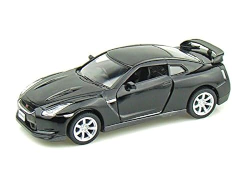 KiNSMART 2009 Nissan GT-R R35 Black 5" 1:36 Scale Die Cast Metal Model Toy Car w/Pullback Action