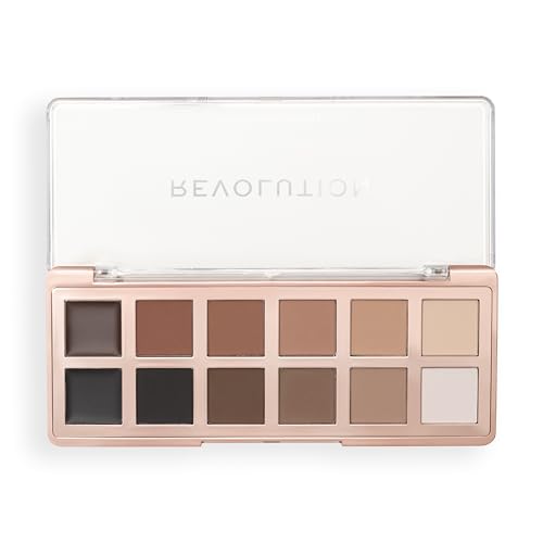 Revolution, The Master Icon Matte Nudes Palette, 12 Shades, High-Impact Pigment, Vegan & Cruelty-Free