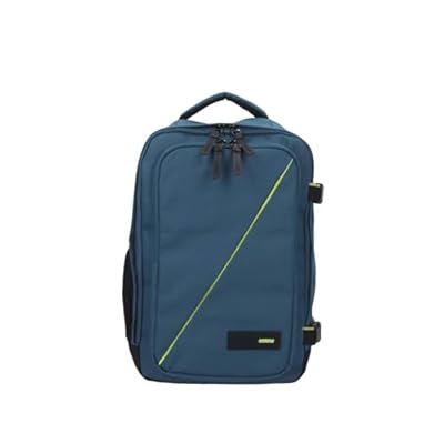 American Tourister Take2Cabin  bolsa de cabina Ryanair de 25 x 20 x 40 cm  24 L  0 40 kg  equipaje de mano  mochila de avión S para subsuelo  azul  azul Harbor 