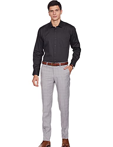 Image of Amazon Brand - Symbol Men's Solid Cotton Formal Shirt | Plain | Full Sleeve - Regular Fit (Available in Plus Sizes)
