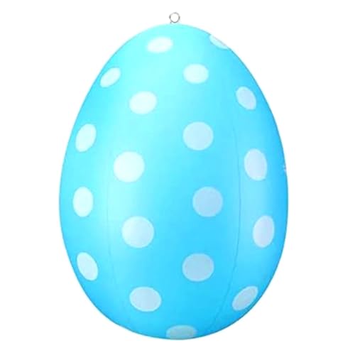 Jooehyer Huevos de Pascua Inflables, Huevos de Pascua, Decoración de Pascua Huevos de Pascua para Colgar Al Aire Libre Decoración de Huevos de Pascua Azul