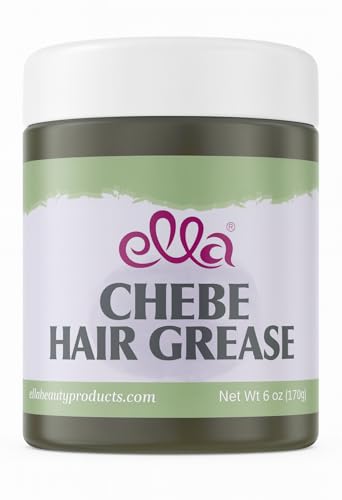 Ella Chebe Hair Grease Nourishing & Moisturizing Hair Care - Infused with Chebe Powder Karkar Oil Peppermint & Rosemary - Hair Grease for all Hair Types - 8oz