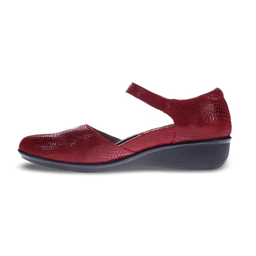 Image of Revere Osaka Mary Jane - Premium Leather - Orthotic-Friendly Removable Insoles - Adjustable Strap - Arch Support - Stylish Wedges for All-Day Comfort