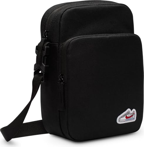 NIKE Cortez Heritage Crossbody-Bolsillos (4 L), Bolso bandolera (4L) Unisex-Adulto, Negro/Blanco, Eineheitsgröße