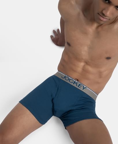 Image of Jockey 8009 Men's Super Combed Cotton Rib Solid Boxer Brief with Ultrasoft Waistband (Pack of 3)