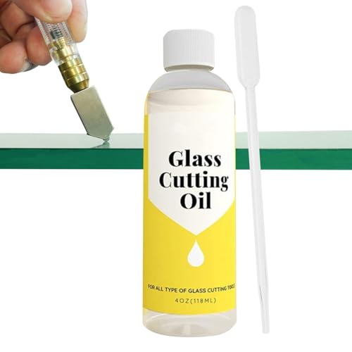 Cortavidrios Para Vidrio Grueso,Herramientas De Corte Para Espejos Y Cristales | Botella De Aceite De 120 Ml Para Proyectos De Trabajo, Manualidades, Arte, Modelado Y Ventanas