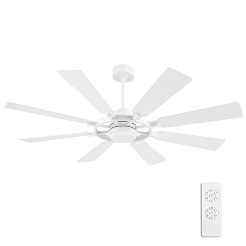 ELEHINSER 80 Inch Ceiling Fan with Lights and 3 Downrods,