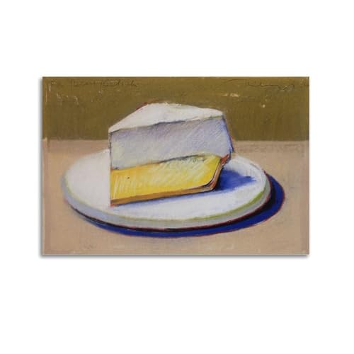 Wayne Thiebaud - Póster de tarta de merengue de limón, lienzo decorativo para el hogar, dormitorio, decoración moderna, 30 x 45 cm