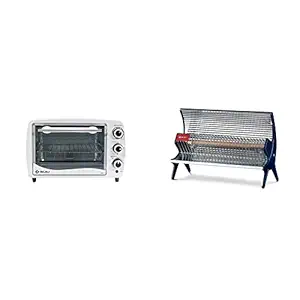 Bajaj Majesty 1603 T 16-Litre Oven Toaster Grill (White) & Bajaj Flashy 1000 Watts Radiant Room Heater (S