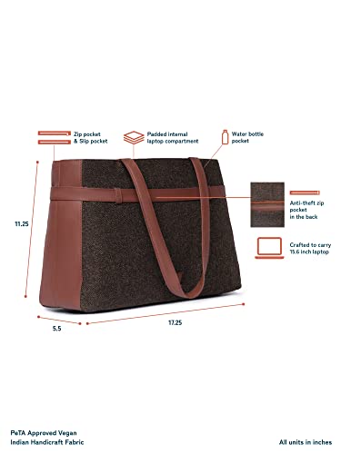Image of ZOUK Urban Escape Bag | Stylish Vegan with Laptop Compartment, Trolley Sleeve & Anti-Theft Pocket |