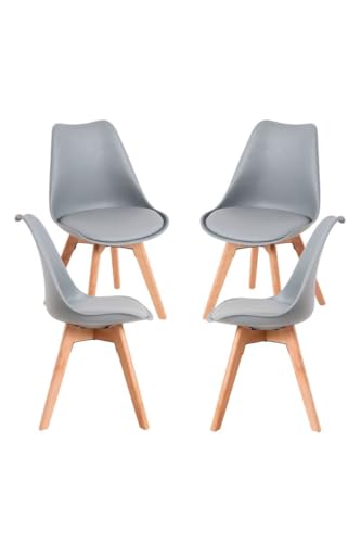Regalos Miguel - Packs Sillas Comedor - Pack 4 Sillas Synk Basic - Gris Claro