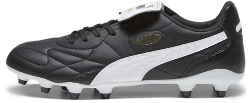 PUMA King Top Firm, Artificial Ground Soccer Cleats Puma Black/Puma White/Puma Gold 8.5 D (M)