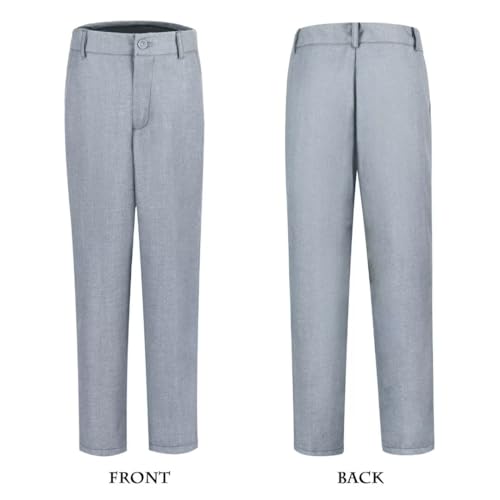 Boys Suit Pants Kids Dress Pants Flat Front Formal Straight Toddler Leg Pant Adjusted Waist School Uniform3